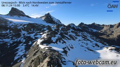 Scuol: Urezzasjoch - Blick nach Nordwesten zum Jamtalferner