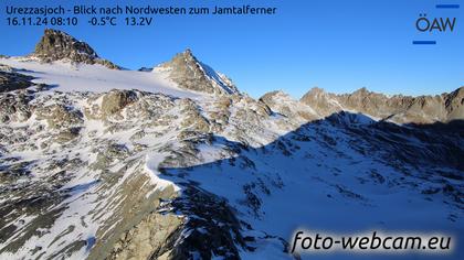 Scuol: Urezzasjoch - Blick nach Nordwesten zum Jamtalferner