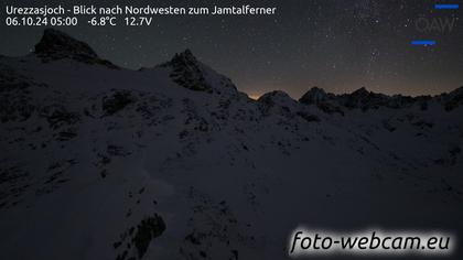 Scuol: Urezzasjoch - Blick nach Nordwesten zum Jamtalferner