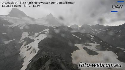 Scuol: Urezzasjoch - Blick nach Nordwesten zum Jamtalferner