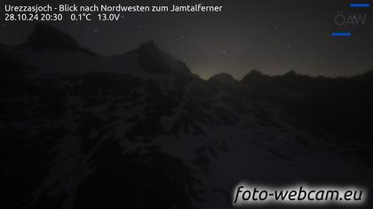 Scuol: Urezzasjoch - Blick nach Nordwesten zum Jamtalferner