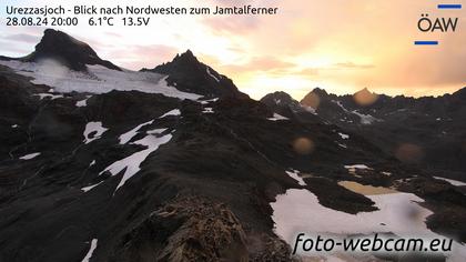 Scuol: Urezzasjoch - Blick nach Nordwesten zum Jamtalferner