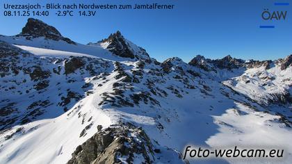 Scuol: Urezzasjoch - Blick nach Nordwesten zum Jamtalferner