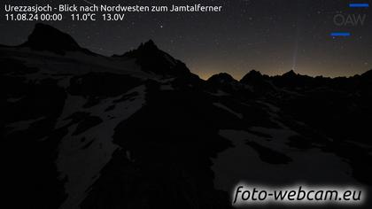 Scuol: Urezzasjoch - Blick nach Nordwesten zum Jamtalferner