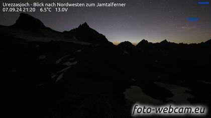 Scuol: Urezzasjoch - Blick nach Nordwesten zum Jamtalferner