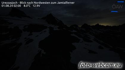 Scuol: Urezzasjoch - Blick nach Nordwesten zum Jamtalferner