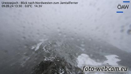 Scuol: Urezzasjoch - Blick nach Nordwesten zum Jamtalferner