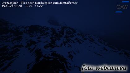 Scuol: Urezzasjoch - Blick nach Nordwesten zum Jamtalferner