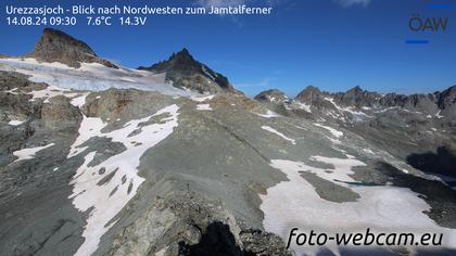 Scuol: Urezzasjoch - Blick nach Nordwesten zum Jamtalferner