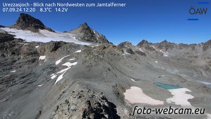 Scuol: Urezzasjoch - Blick nach Nordwesten zum Jamtalferner