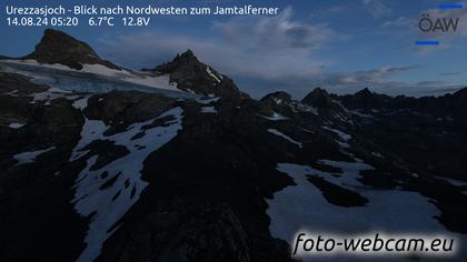 Scuol: Urezzasjoch - Blick nach Nordwesten zum Jamtalferner