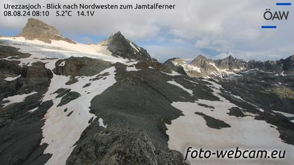 Scuol: Urezzasjoch - Blick nach Nordwesten zum Jamtalferner