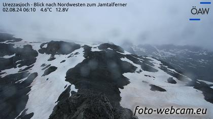 Scuol: Urezzasjoch - Blick nach Nordwesten zum Jamtalferner