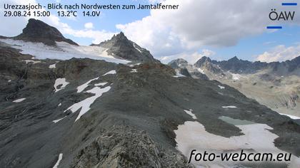 Scuol: Urezzasjoch - Blick nach Nordwesten zum Jamtalferner