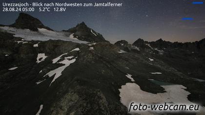 Scuol: Urezzasjoch - Blick nach Nordwesten zum Jamtalferner