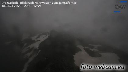 Scuol: Urezzasjoch - Blick nach Nordwesten zum Jamtalferner