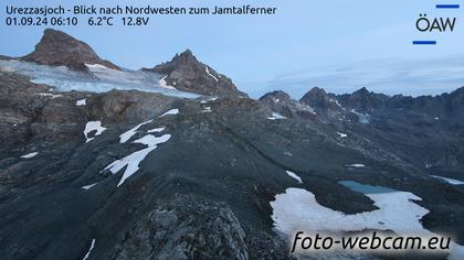 Scuol: Urezzasjoch - Blick nach Nordwesten zum Jamtalferner