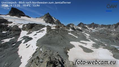 Scuol: Urezzasjoch - Blick nach Nordwesten zum Jamtalferner