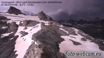 Scuol: Urezzasjoch - Blick nach Nordwesten zum Jamtalferner