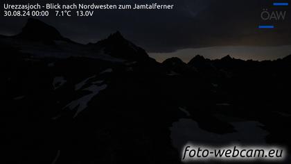 Scuol: Urezzasjoch - Blick nach Nordwesten zum Jamtalferner