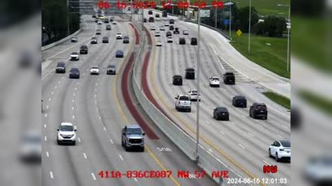 Traffic Cam West Miami: 411A) SR-836 at NW 57Ave