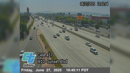 Traffic Cam West Covina › West: I-10 : (417) Sunset Ave