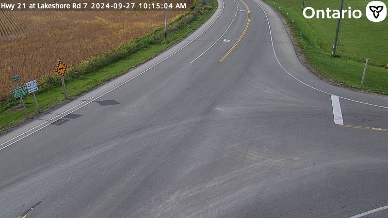 Traffic Cam Lambton Shores: Highway 21 at Lakeshore Rd