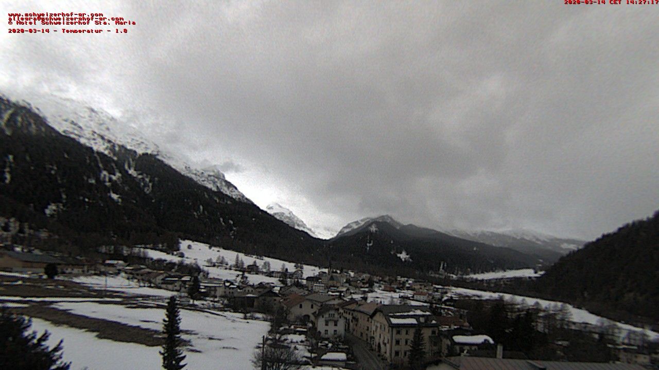 Münstertal: Sta. Maria - vom Dach des Hotel Schweizerhof