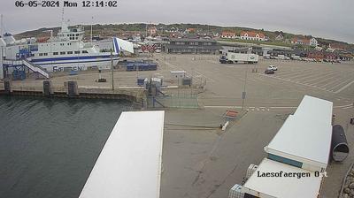 Tageslicht webcam ansicht von Vesterø Havn: Læsø, færgen