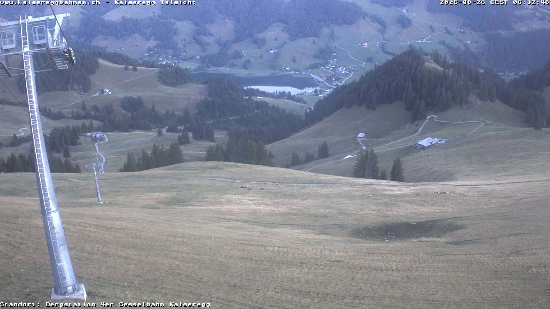 Traffic Cam Plaffeien: Bad-Schwarzsee - Schwarzsee-Tal