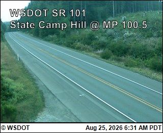 Traffic Cam Westport › North: US 101 at MP 100.4: State Camp Hill