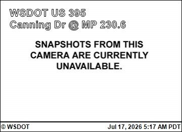 Traffic Cam Colville › North: US 395 at MP 230.6 - Canning Dr