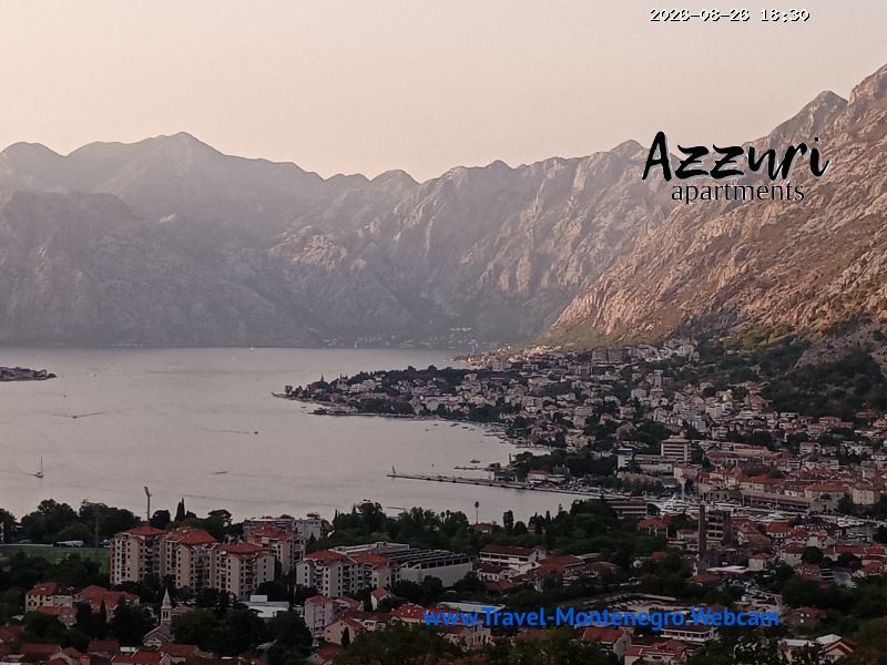 Traffic Cam Kotor › North-West: Kotor Fortress - Kotor beach - Bay of Kotor