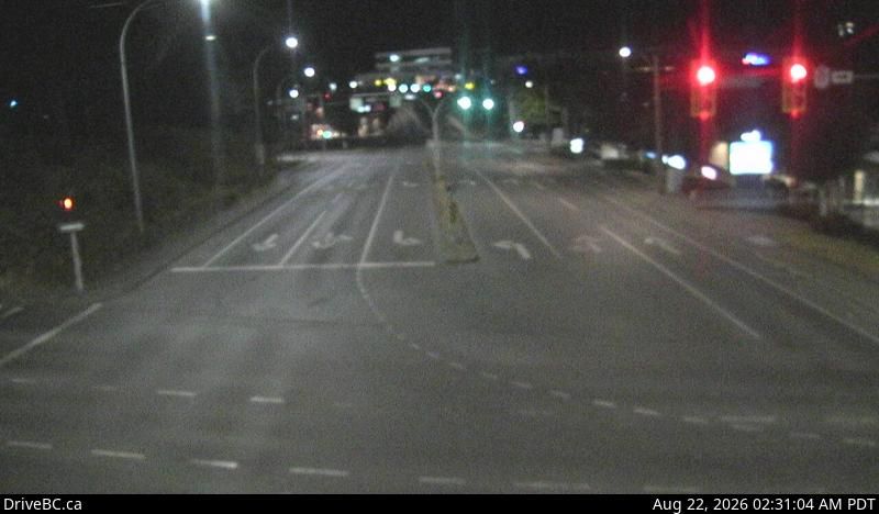Traffic Cam Saanich › West: Hwy 17 northbound at - Rd, looking west
