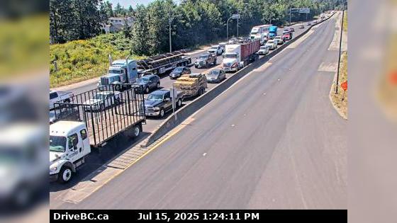 Traffic Cam Surrey › West: Hwy 17 (South Fraser Perimeter Rd) at Bridgeview Dr, looking west