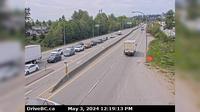 Surrey > West: Hwy 17 (South Fraser Perimeter Rd) at Bridgeview Dr, looking west - Dia