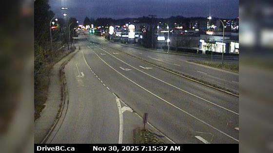 Traffic Cam Lantzville › East: Hwy 19, at Aulds Rd in Nanaimo, looking east