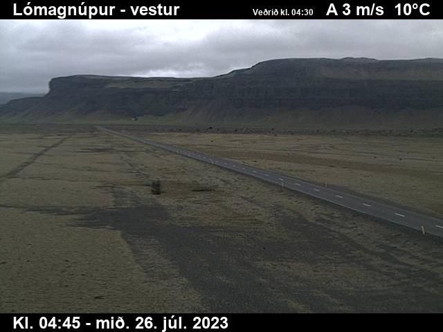 Traffic Cam Southern Region: Lómagnúpur