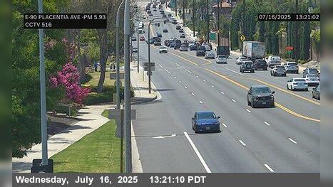 Traffic Cam Hamer › East: SR-90 : Placentia Ave SE Corner