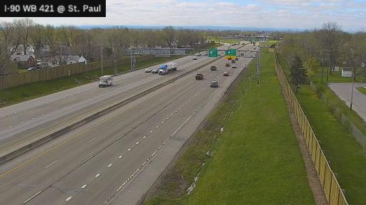 Traffic Cam Cheektowaga › West: I-90 East of Interchange 51 (Buffalo/Airport)