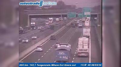 Preview delle webcam di Monza: A04 km. 142,1 Tangenziale Milano Est itinere est