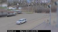 Area E › North: Hwy 35 at Francois Lake Northbank Ferry Landing looking at lineup - Day time