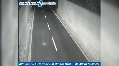 Preview delle webcam di Treppo Grande: A23 km 35,1 Cormor Est itinere Sud