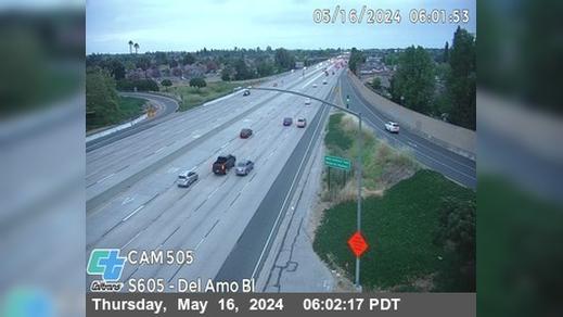 Traffic Cam Lakewood › South: I-605 : (505) Del Amo Blvd On-Ramp