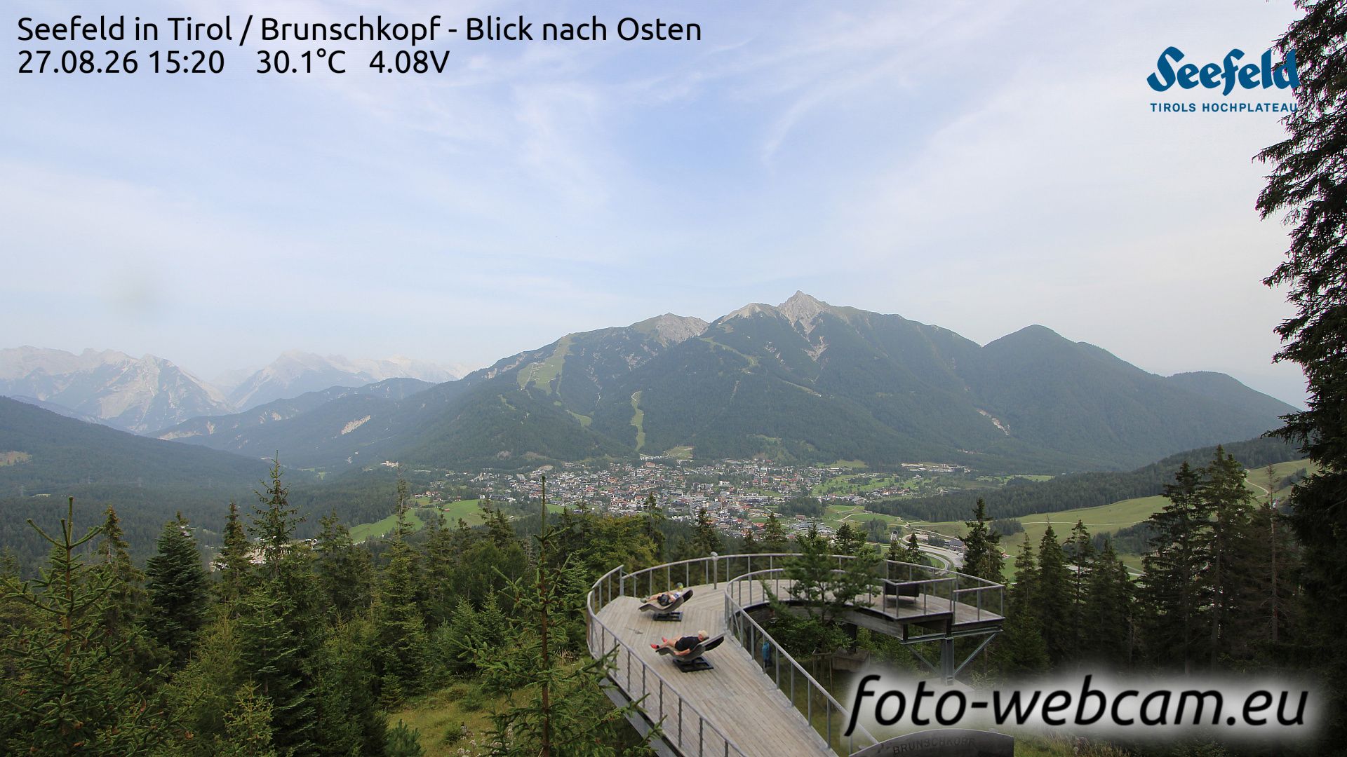 Traffic Cam Seefeld in Tirol: Seefeld in - Brunschkopf - Blick nach Osten