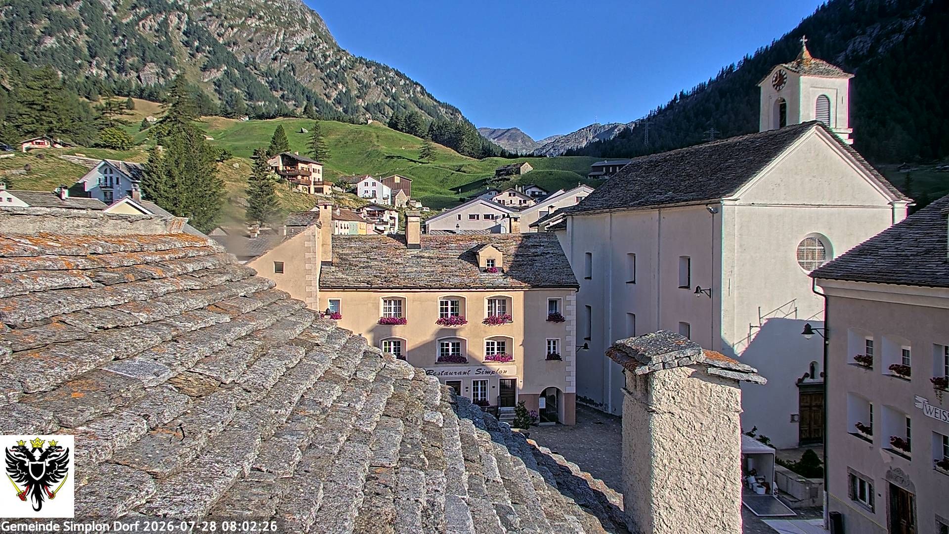 Simplon Dorf › Nordwesten: Kirche St. Gotthard - Dorfplatz