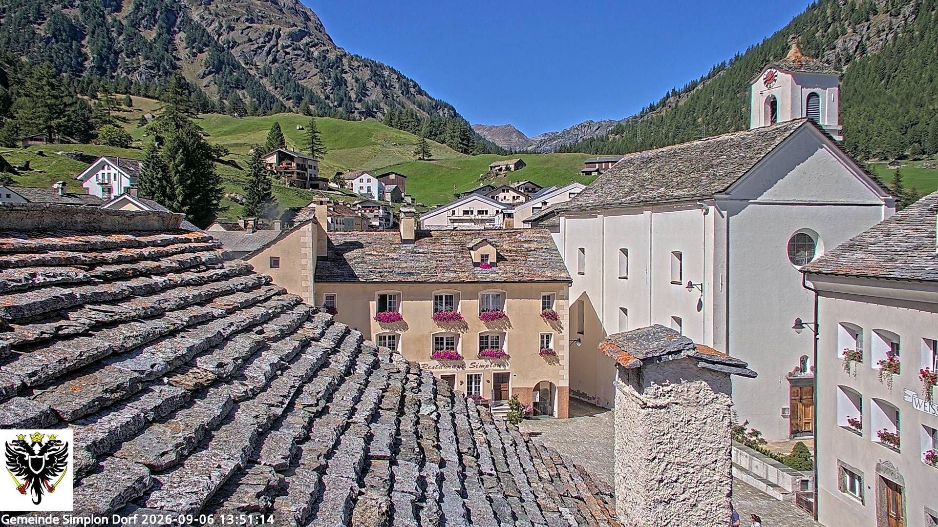 Simplon Dorf › Nordwesten: Kirche St. Gotthard - Dorfplatz