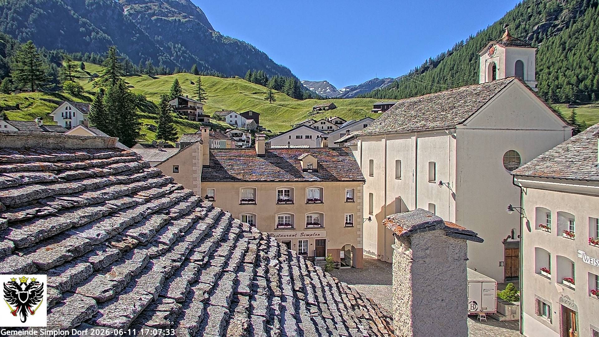 Simplon Dorf › Nordwesten: Kirche St. Gotthard - Dorfplatz