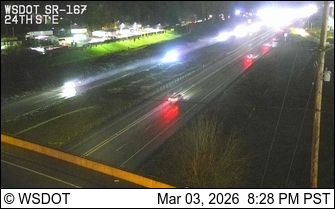Traffic Cam Sumner: SR 167 at MP 9.6: 24th St E