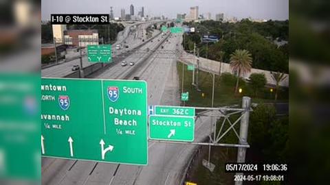 Traffic Cam Jacksonville: I-10 at Stockton St